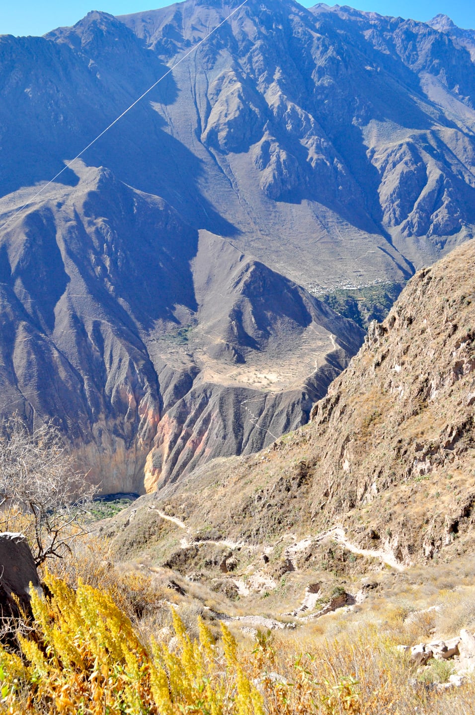 descending into Colca Canyon Trek