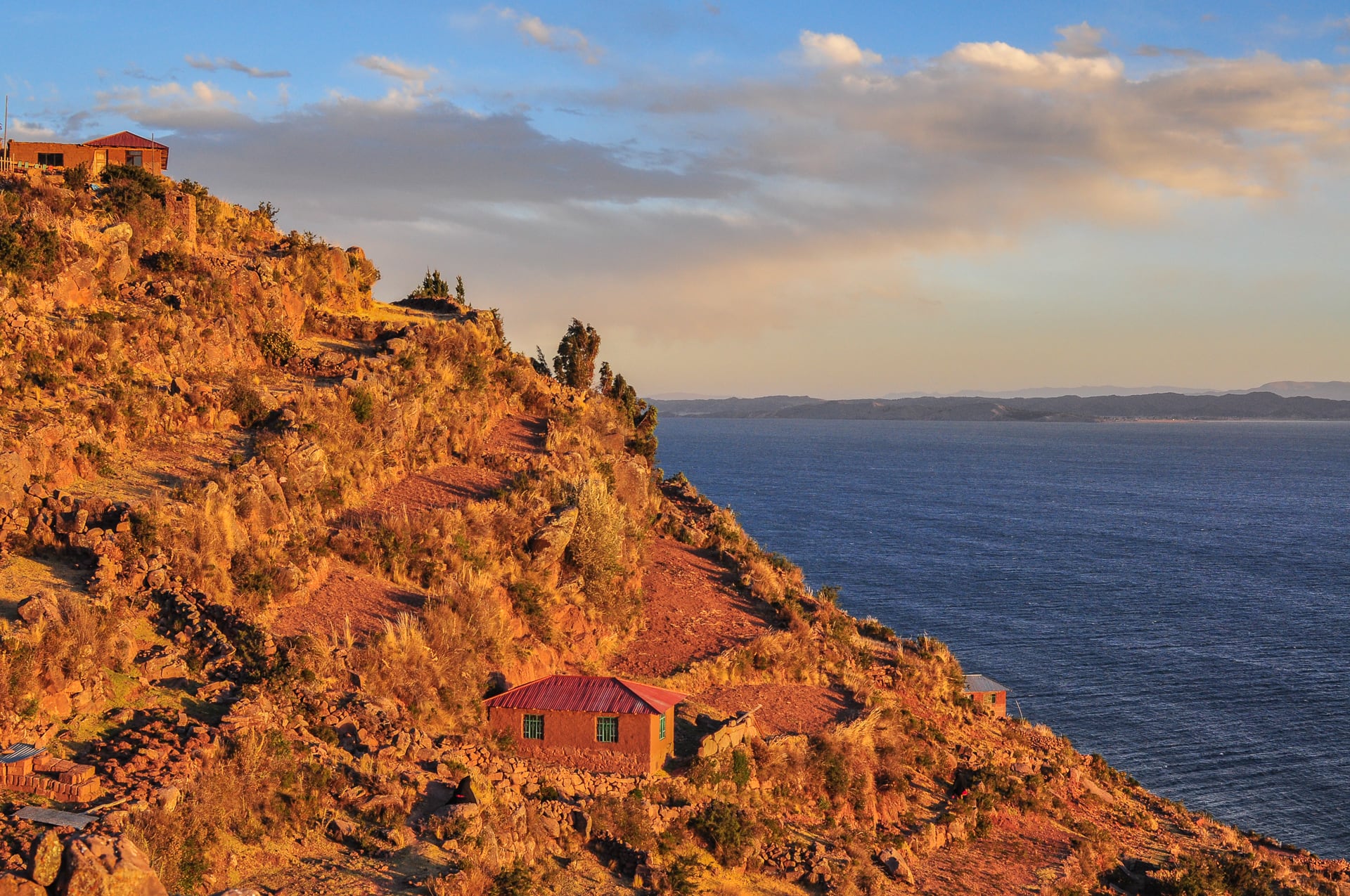 Taquile Island Peru sunset