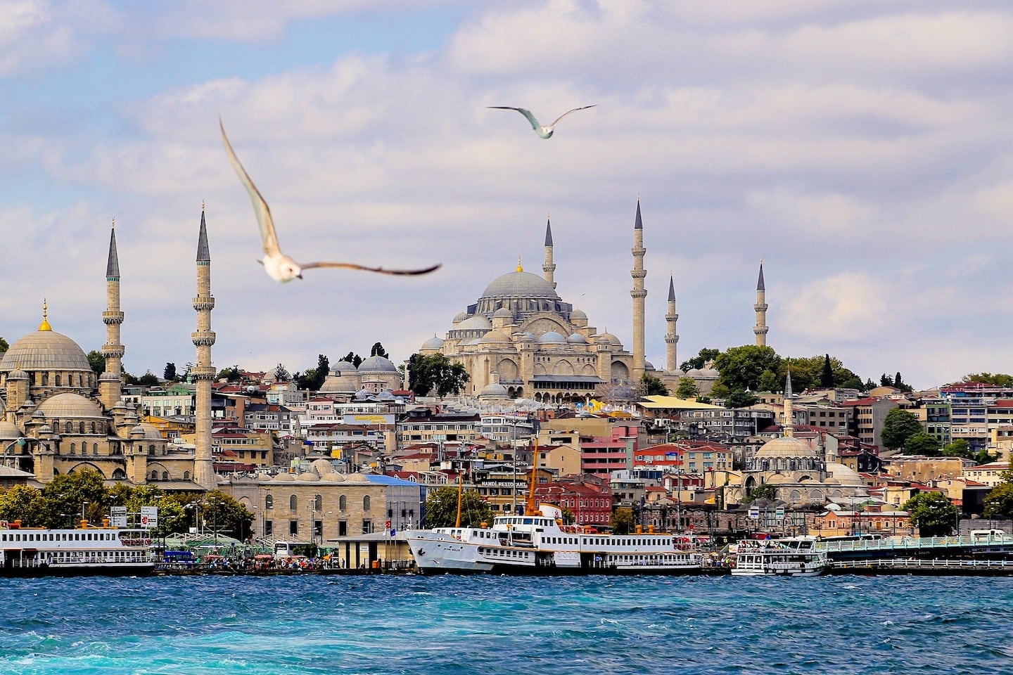 central Istanbul from Bosphorus cruise