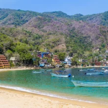 Yelapa Mexico bay with boats