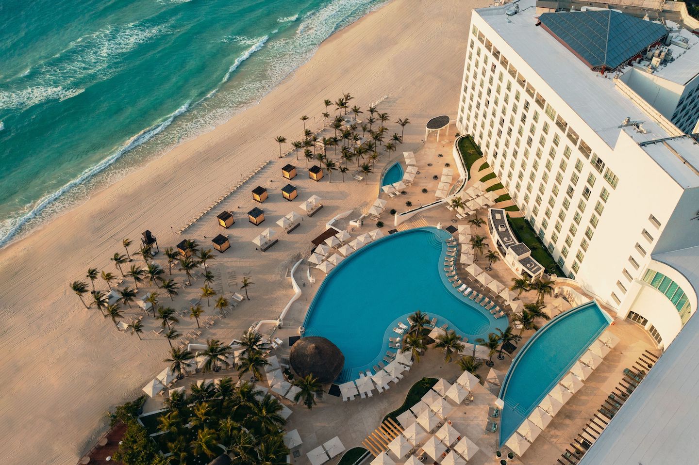 luxury resort with pool on the beach