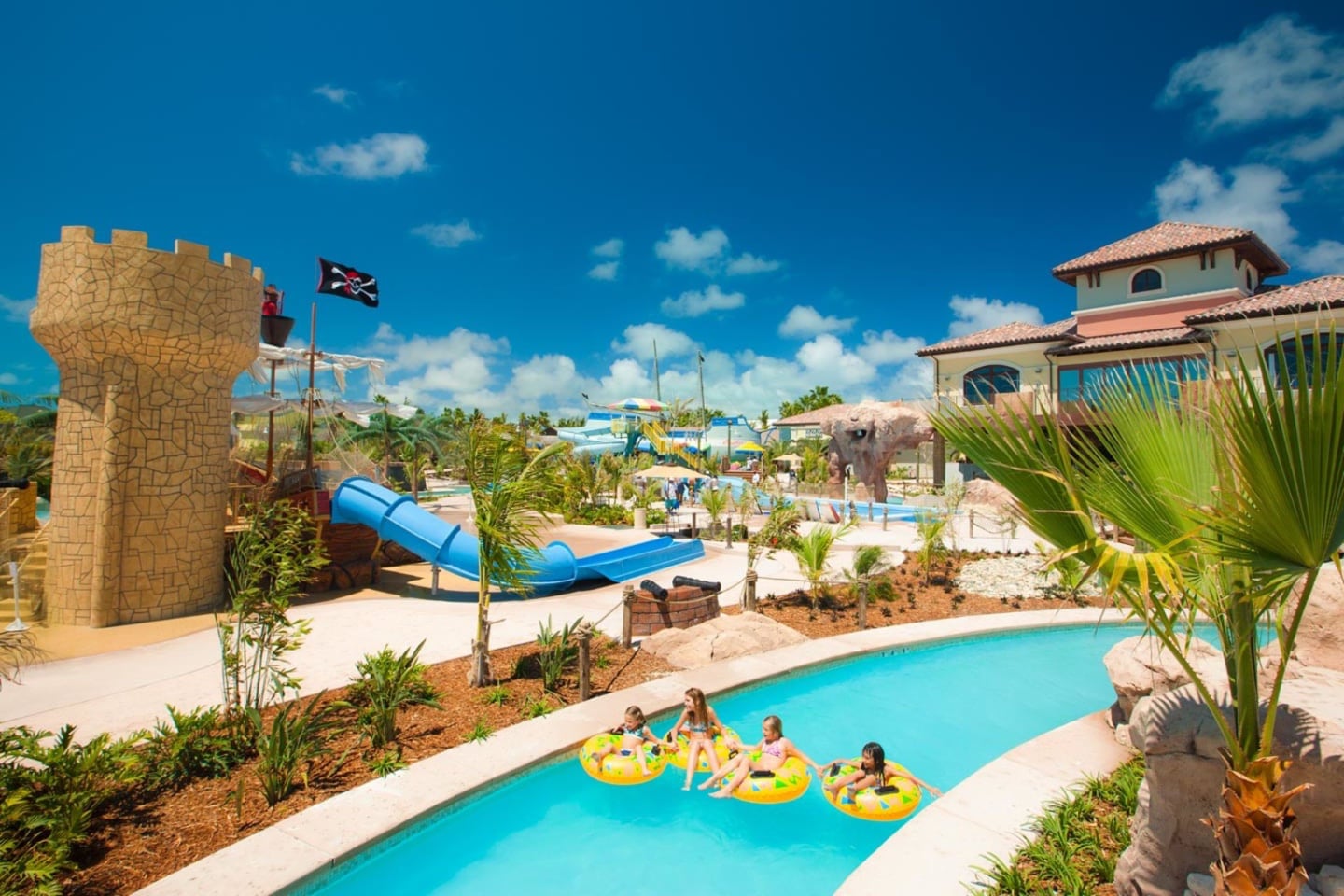 lazy river at one of the best Caribbean all inclusive resorts for families