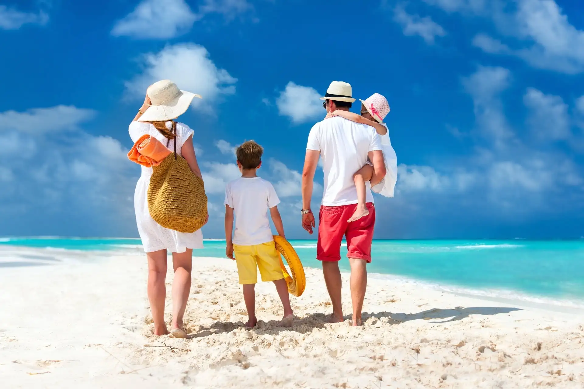 family at one of the top Caribbean all-inclusive family resorts