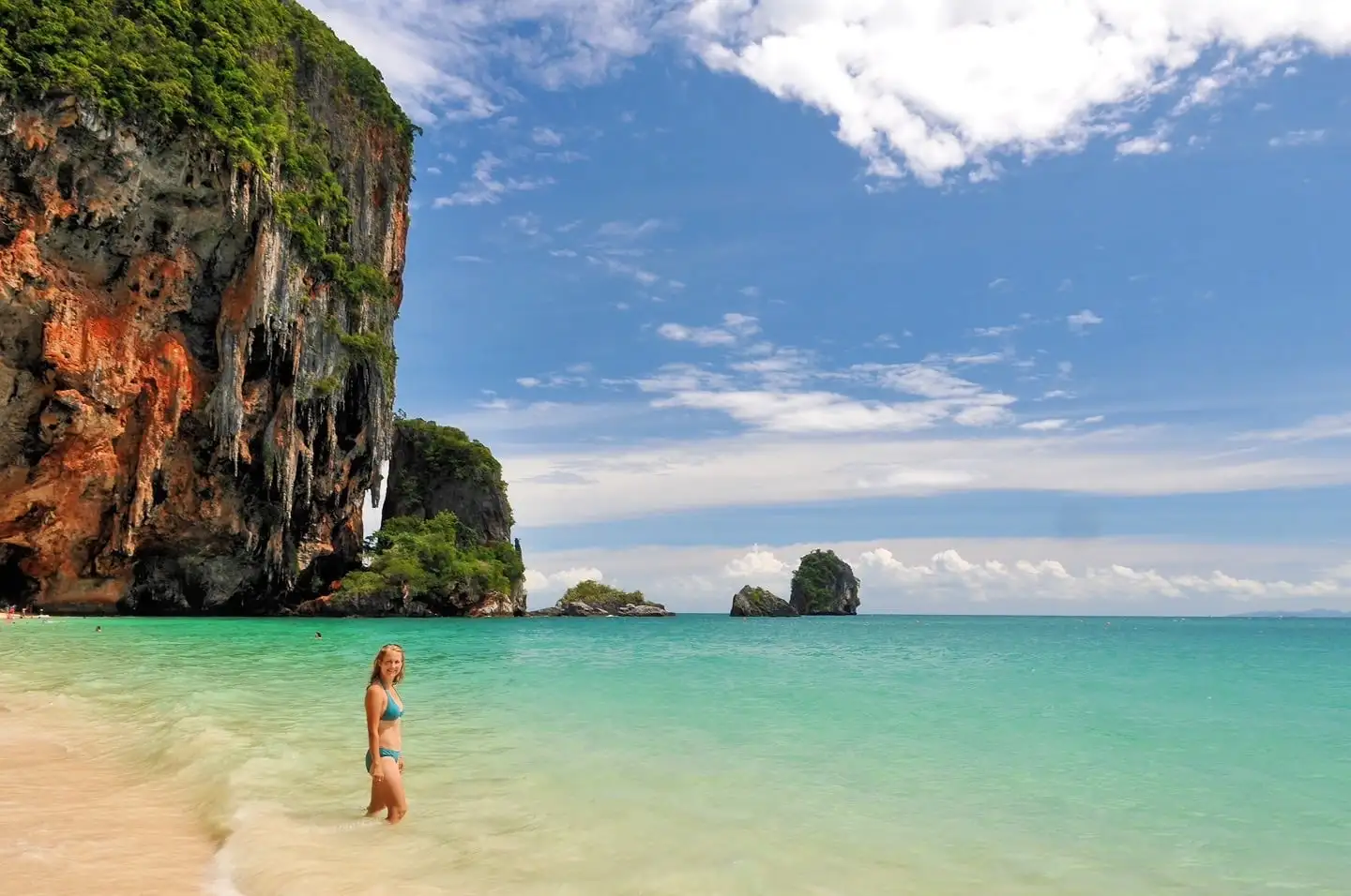 swimmer in water at Railay Beach Phra Nang