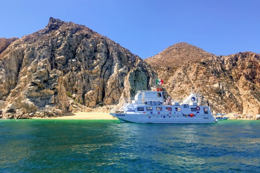 boat at Lands End Cabo San Lucas Mexico