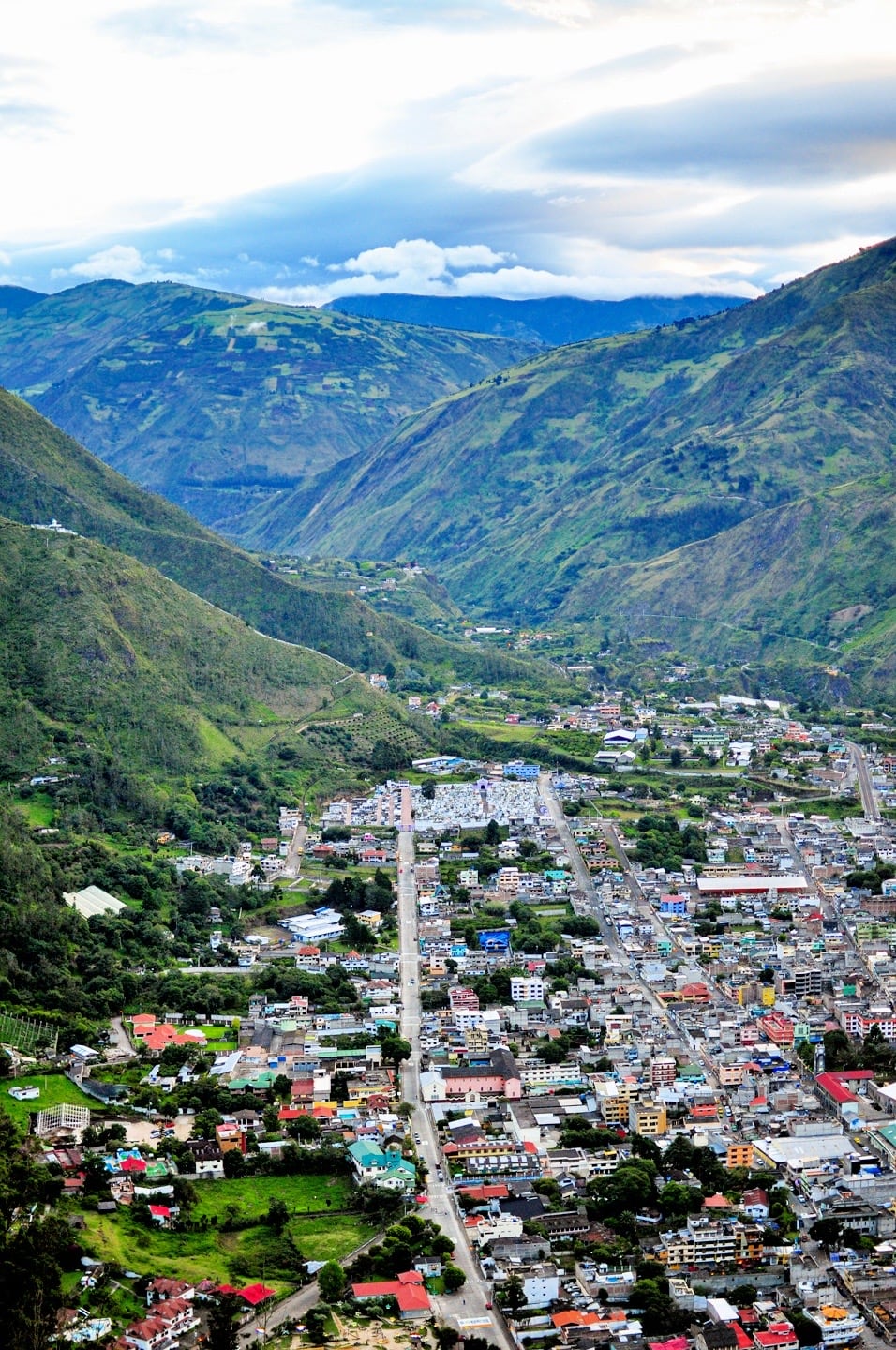 Banos Ecuador from above