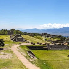 view of Monte Alban Oaxaca from pyramid