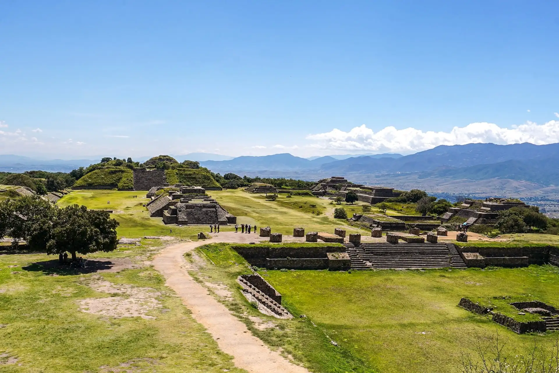 view of Monte Alban Oaxaca from pyramid